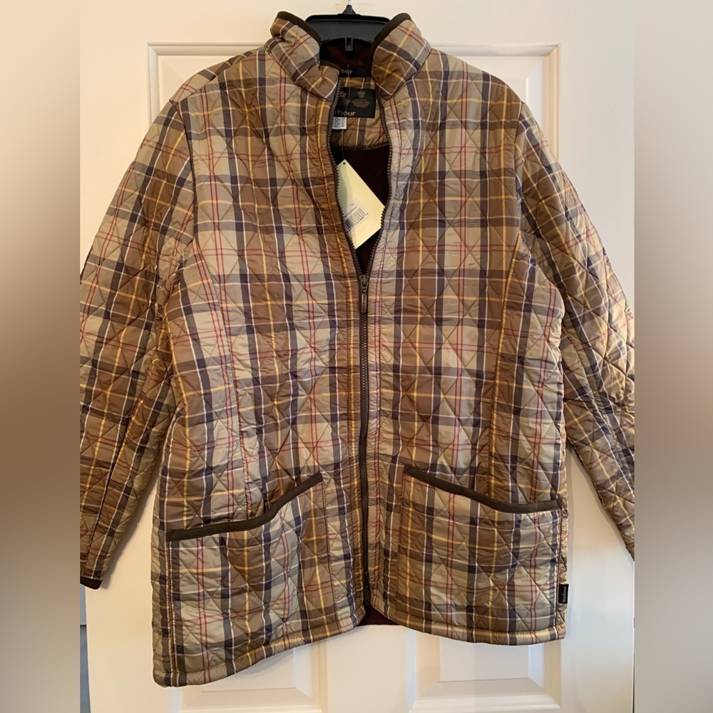 NWT new Barbour tartan polarquilt US 14 UK 18 rare